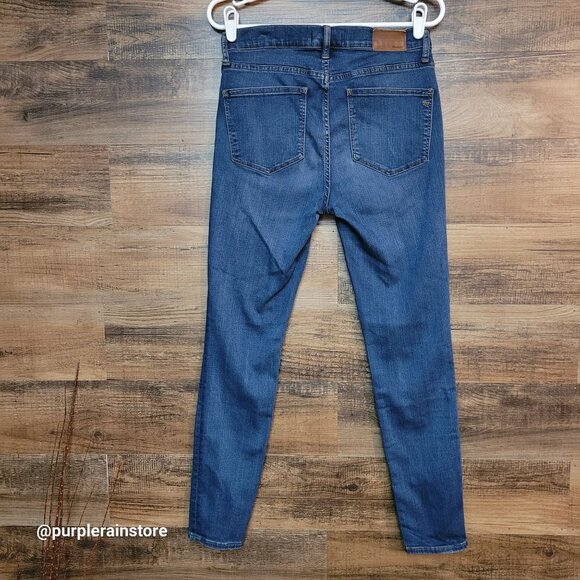Madewell Jeans 28 Roadtripper High Rise Skinny Medium Dark Wash Stretch Denim - Picture 2 of 11